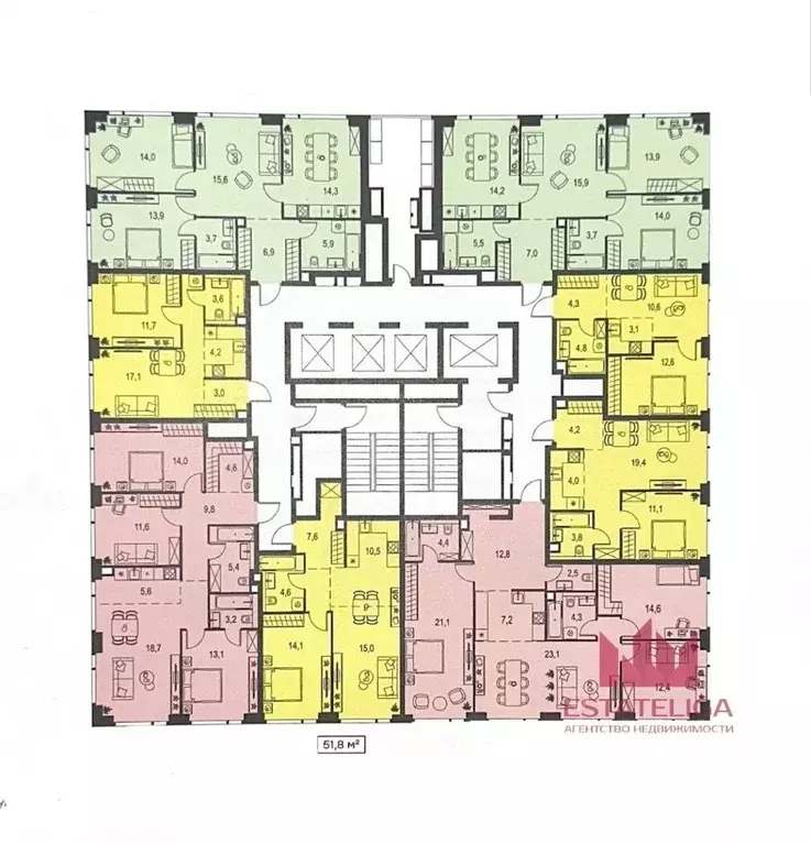 2-к кв. Москва Озерная ул., 1к2/5 (51.8 м) - Фото 1