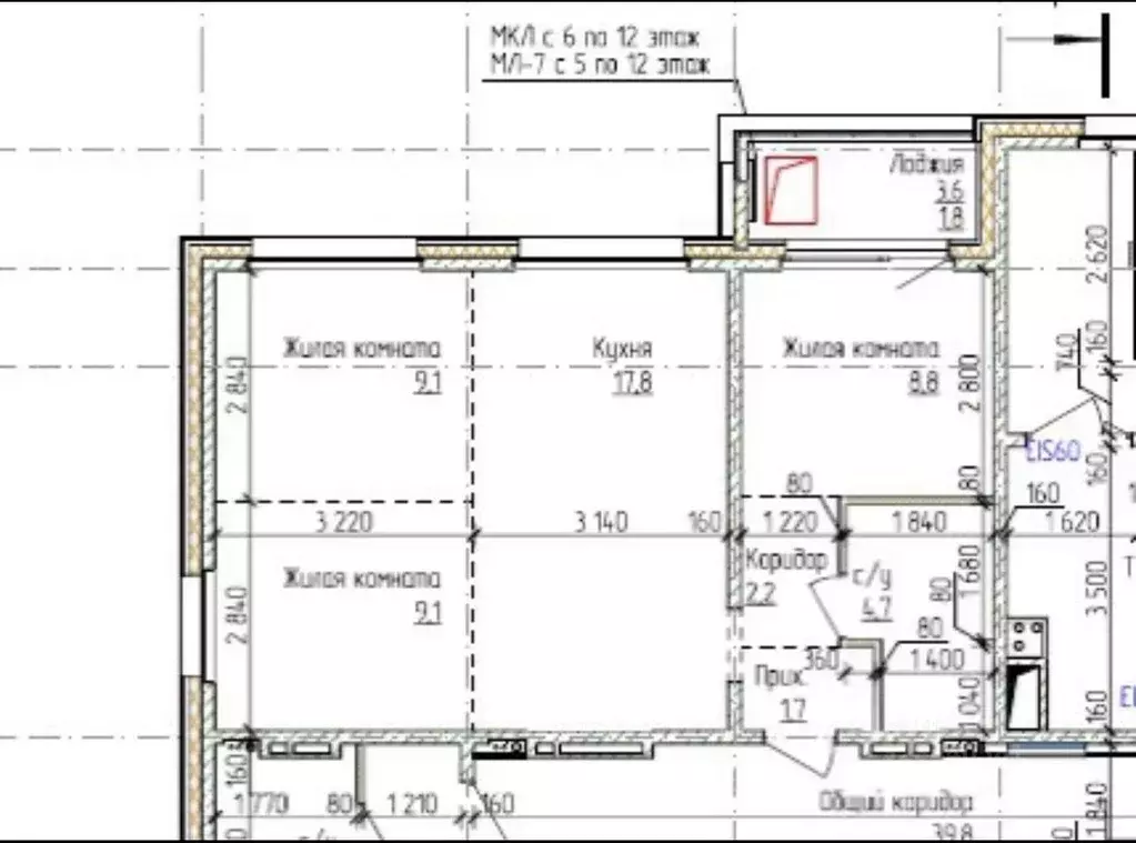 2-к кв. Алтайский край, Барнаул Камчатка жилой комплекс (55.2 м) - Фото 1