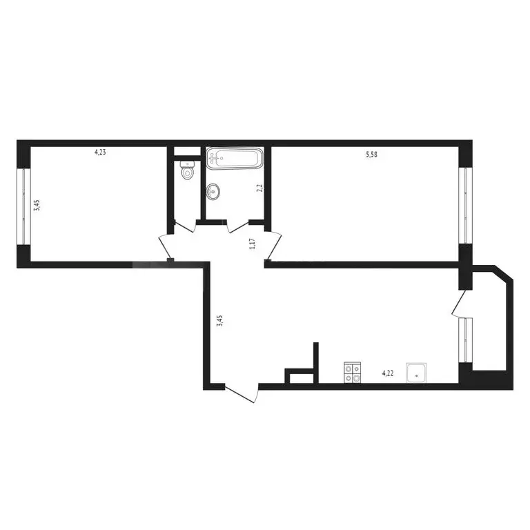 2-комнатная квартира: Тюмень, улица Валентины Трофимовой, 1 (67.5 м) - Фото 0