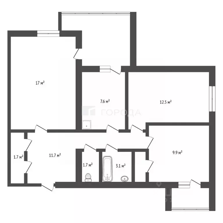 3-к кв. Алтайский край, Барнаул Социалистический просп., 63 (69.4 м) - Фото 2