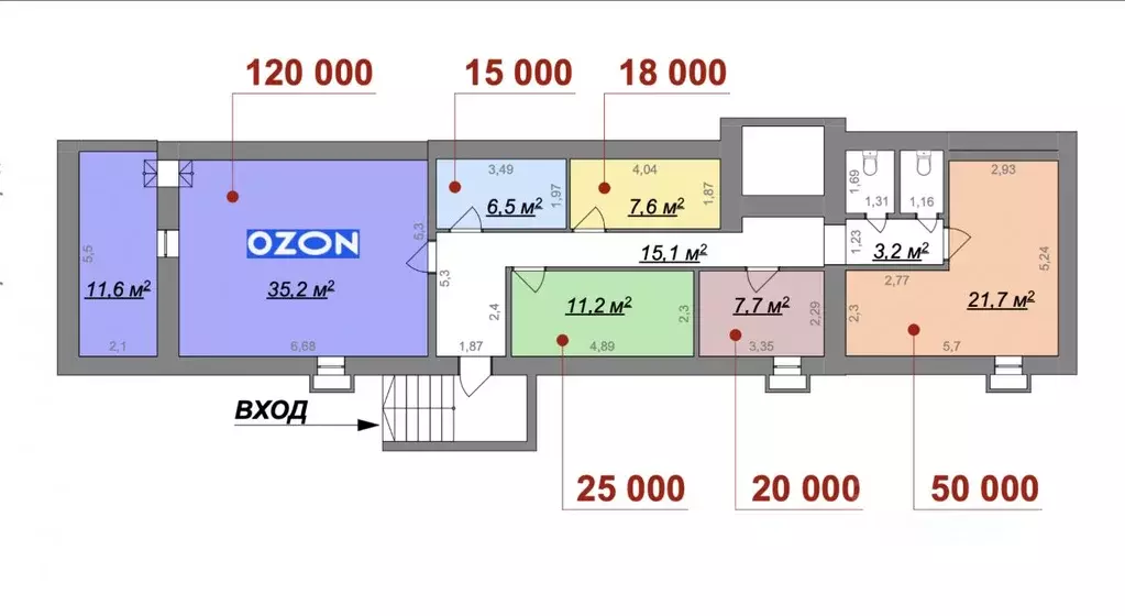 Помещение свободного назначения в Москва Шипиловская ул., 17к3 (120 м) - Фото 2