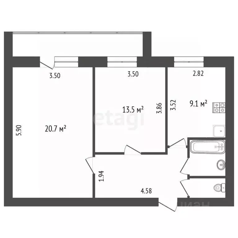 2-к кв. Белгородская область, Белгородский район, Разумное рп ул. 78-й ... - Фото 2