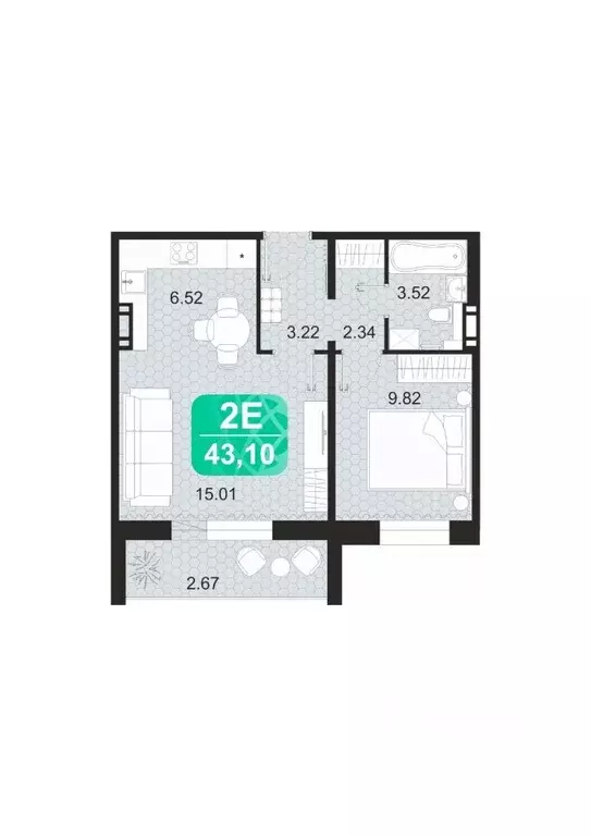 2-к кв. Забайкальский край, Чита Сосновый Бор мкр,  (43.1 м) - Фото 0