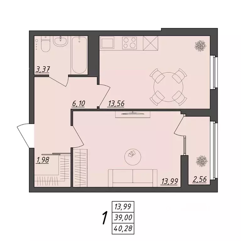1-к кв. Волгоградская область, Волгоград ул. Алехина, 7к7 (40.28 м) - Фото 0