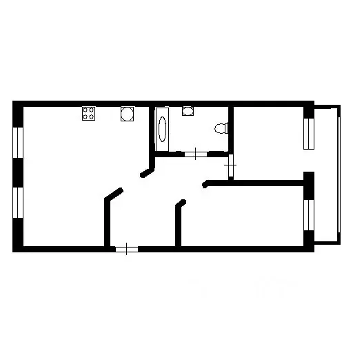 2-к кв. Пензенская область, Пенза ул. Терновского, 158 (55.4 м) - Фото 1