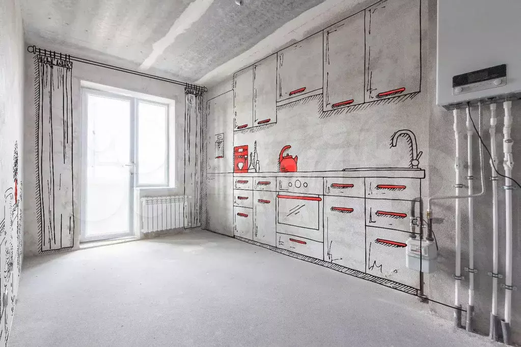1-к. квартира, 36 м, 2/4 эт. - Фото 1