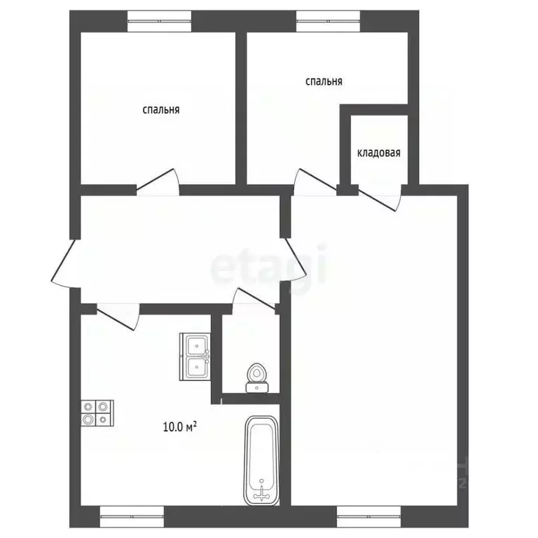 3-к кв. Ярославская область, Тутаев Комсомольская ул., 40 (60.0 м) - Фото 2