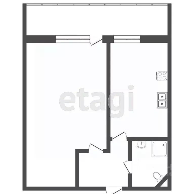 1-к кв. Тюменская область, Тюмень Амурская ул., 2 (37.2 м) - Фото 1