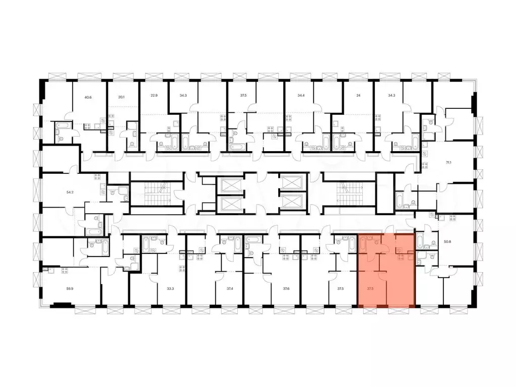 1-к. квартира, 37,5 м, 22/30 эт. - Фото 1