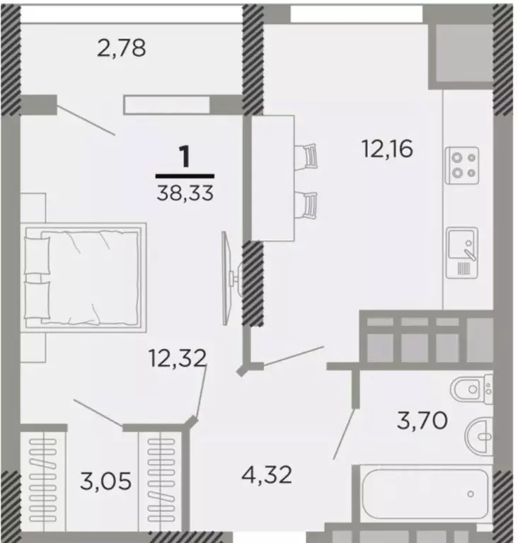 1-к кв. Рязанская область, Рязань Совхозная ул., 6 (38.33 м) - Фото 1