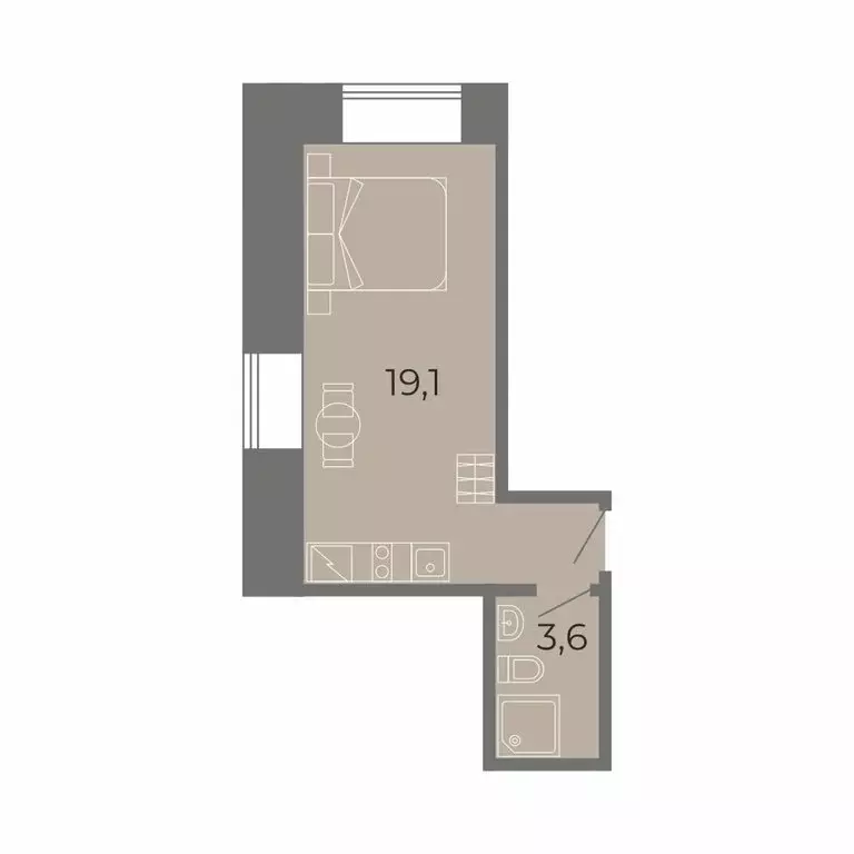 Квартира-студия: Санкт-Петербург, Заставская улица, 33с3 (22.7 м) - Фото 1