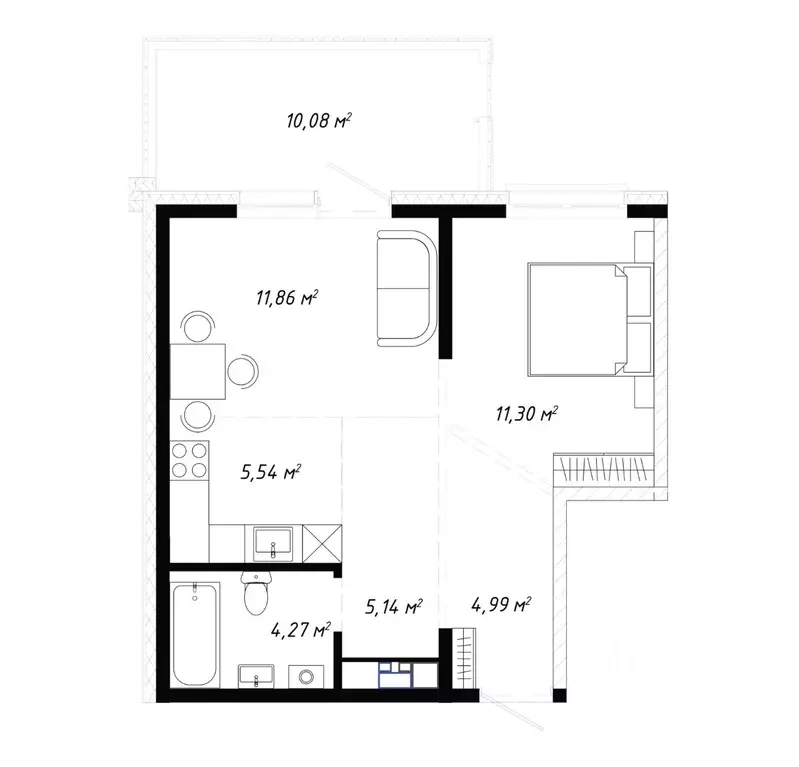 2-к кв. Иркутская область, Иркутск Правобережный округ, Кино жилой ... - Фото 2