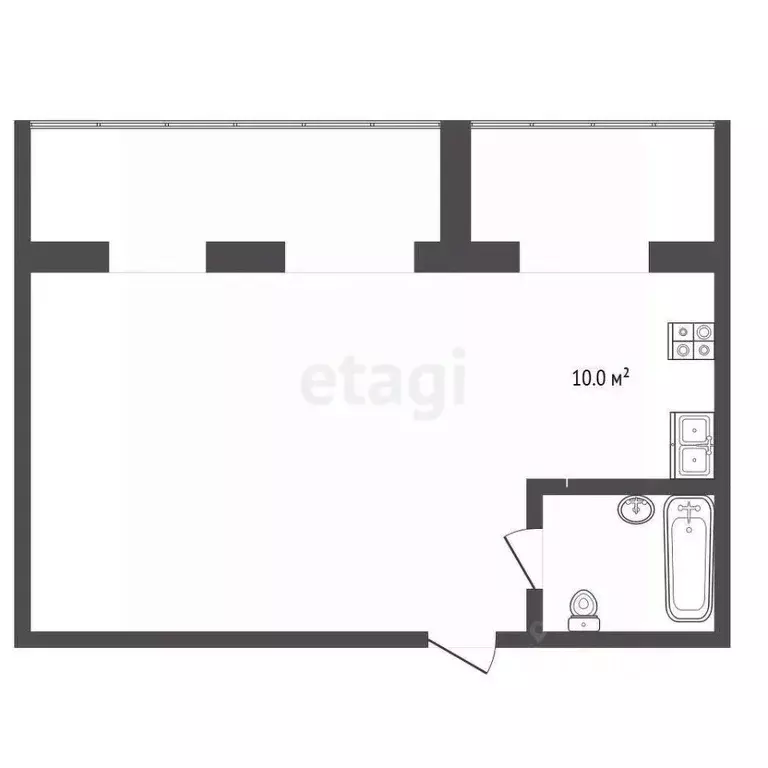 1-к кв. Крым, Бахчисарай ул. Грузинова, 61 (39.5 м) - Фото 2