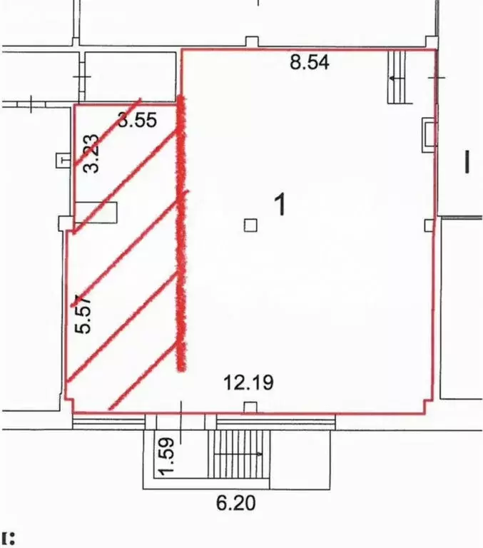 Помещение свободного назначения (36 м) - Фото 1