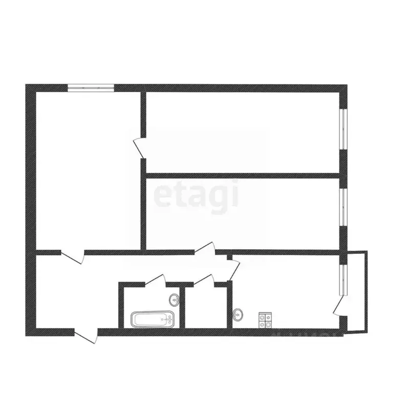 3-к кв. Иркутская область, Иркутск ул. Сурнова, 30/8 (78.9 м) - Фото 1