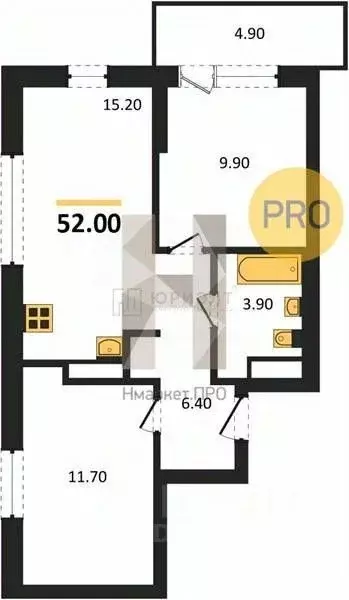 2-к кв. Свердловская область, Екатеринбург Вторчермет жилрайон, пер. ... - Фото 1