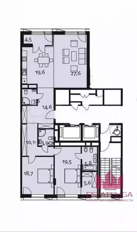 3-к. квартира, 130 м, 10/13 эт. - Фото 0