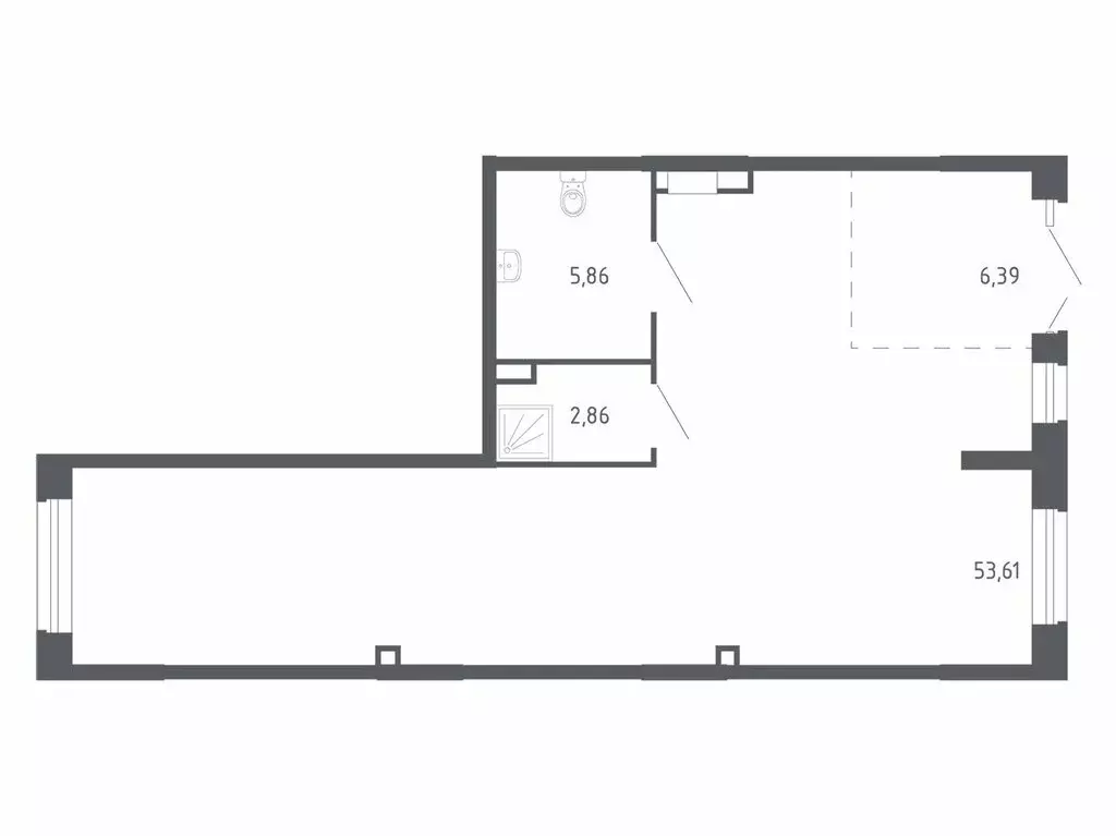 Помещение свободного назначения (68.9 м) - Фото 1