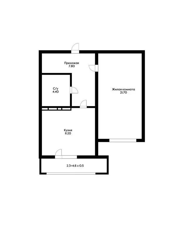 1-комнатная квартира: Краснодар, улица Селезнёва, 104/1 (45.1 м) - Фото 0