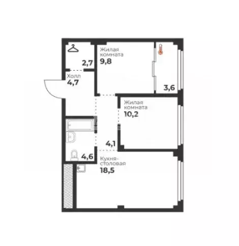 2-комнатная квартира: Челябинск, улица Братьев Кашириных, 82/1 (55 м) - Фото 0