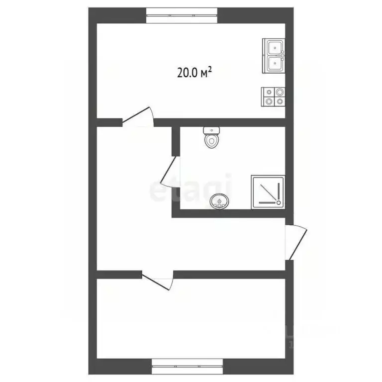 1-к кв. Крым, Ялта ул. Большевистская, 19 (55.0 м) - Фото 2