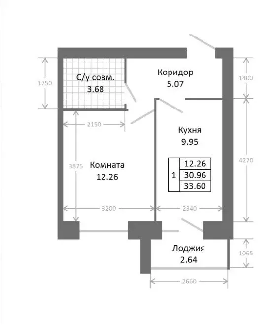 1-комнатная квартира: Ярославль, улица Строителей, 24А (33.6 м) - Фото 1