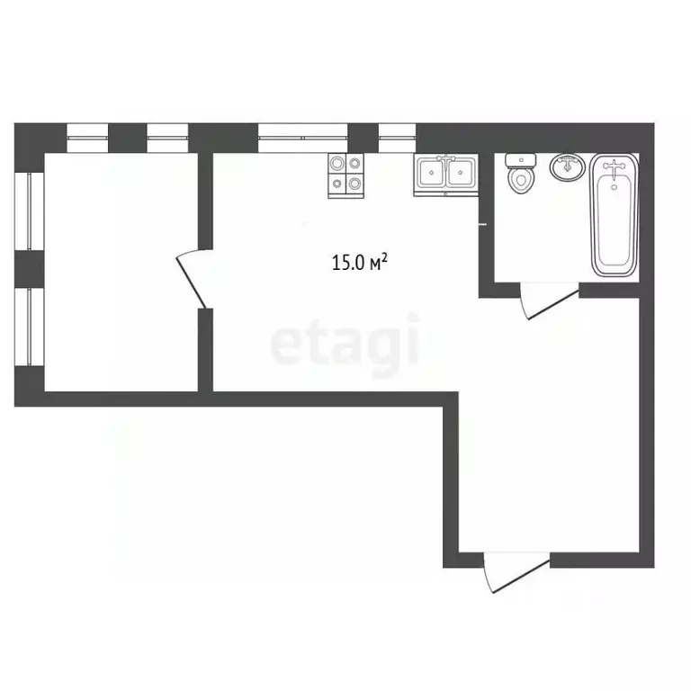 1-к кв. Тюменская область, Тюмень ул. Алматинская, 4 (37.0 м) - Фото 2