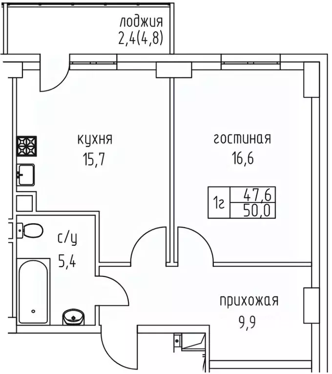 1-к кв. Саха (Якутия), Якутск просп. Михаила Николаева, 3к5А (50.0 м) - Фото 1