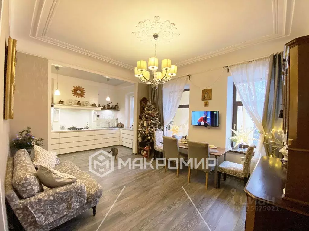 3-к кв. Санкт-Петербург пер. Нестерова, 9 (113.6 м) - Фото 1