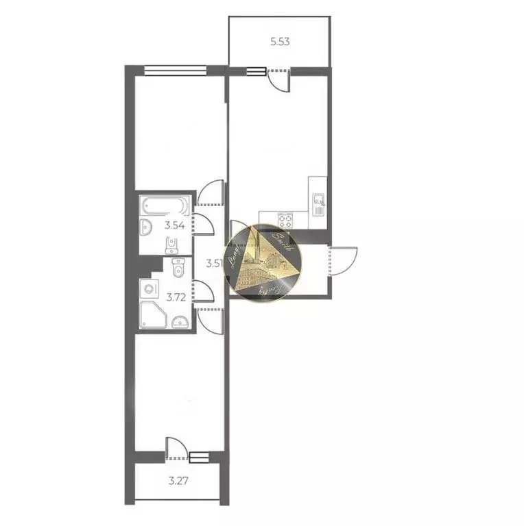 2-комнатная квартира: Санкт-Петербург, Суздальское шоссе, 8 (69.4 м) - Фото 1