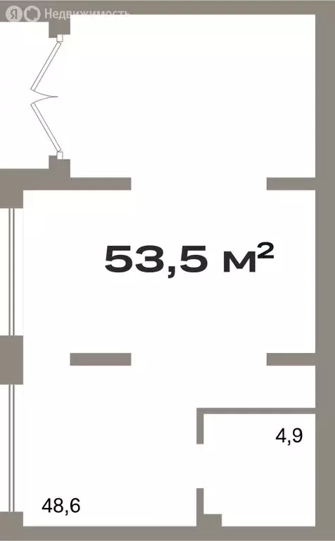Помещение свободного назначения (53.45 м) - Фото 1