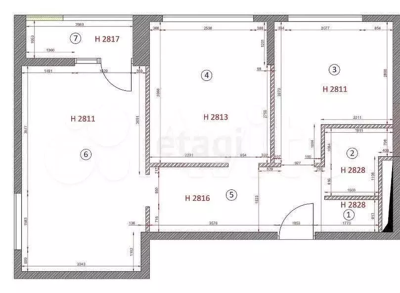 2-к. квартира, 60 м, 9/25 эт. - Фото 0