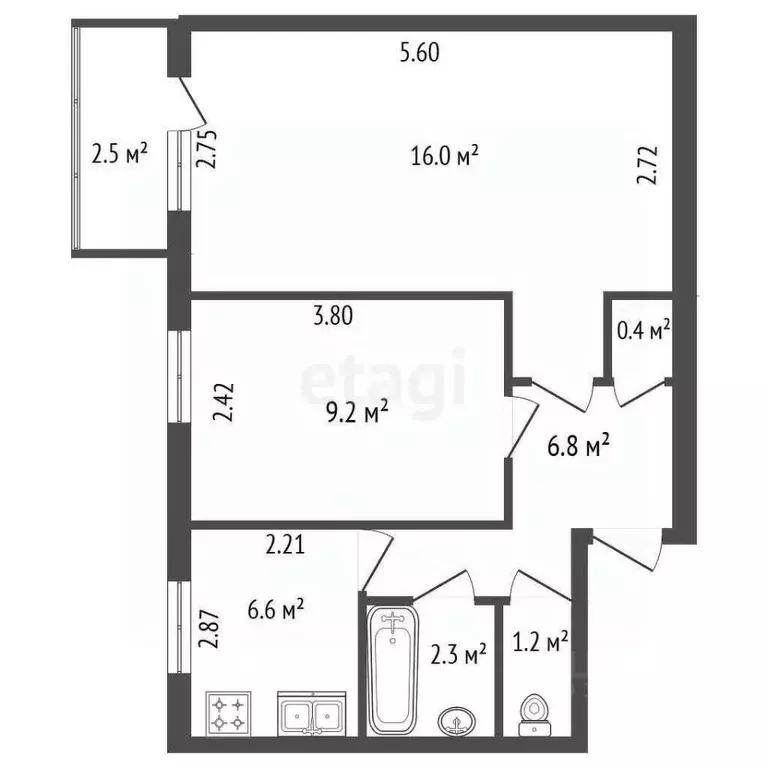 1-к кв. Санкт-Петербург, Санкт-Петербург, Кронштадт Владимирская ул., ... - Фото 1