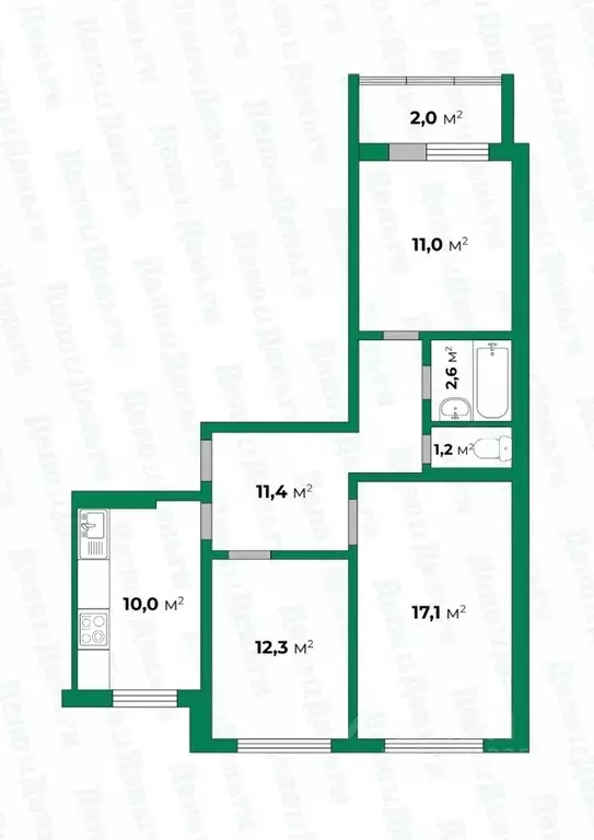 3-к кв. Кировская область, Киров ул. Кольцова, 22 (68.0 м) - Фото 0