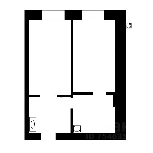 2-к кв. Нижегородская область, Нижний Новгород Мотальный пер., 6 (37.4 ... - Фото 2