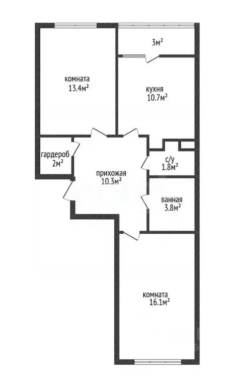 2-к кв. Краснодарский край, Краснодар ул. Им. Мурата Ахеджака, 12к7 ... - Фото 1