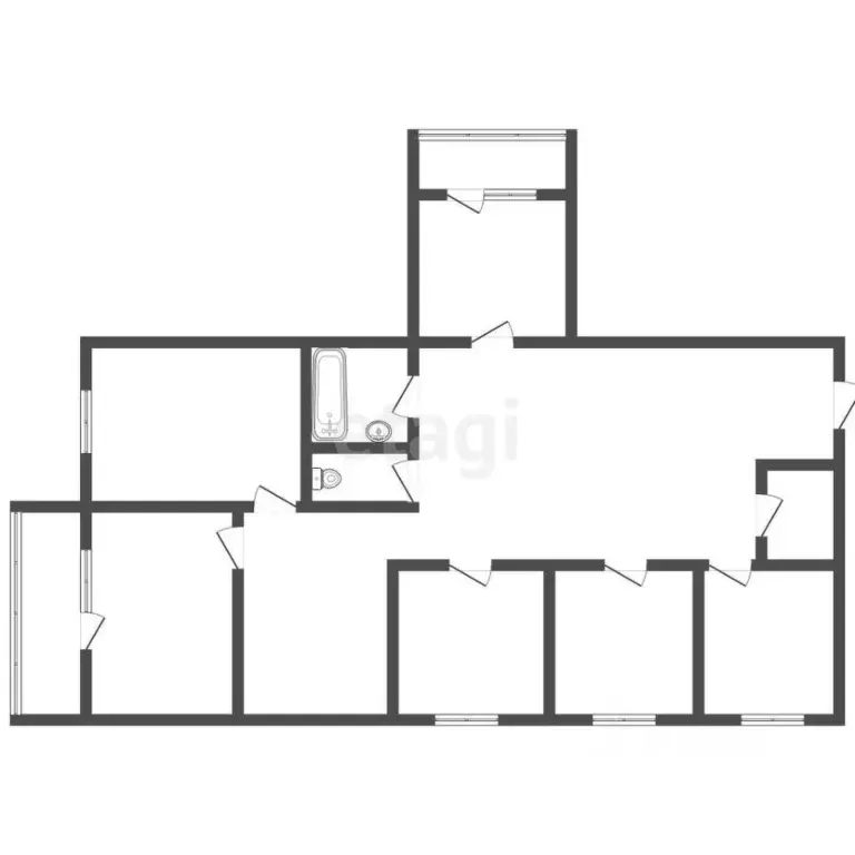 5-к кв. Тульская область, Тула Демидовская ул., 74 (101.0 м) - Фото 1