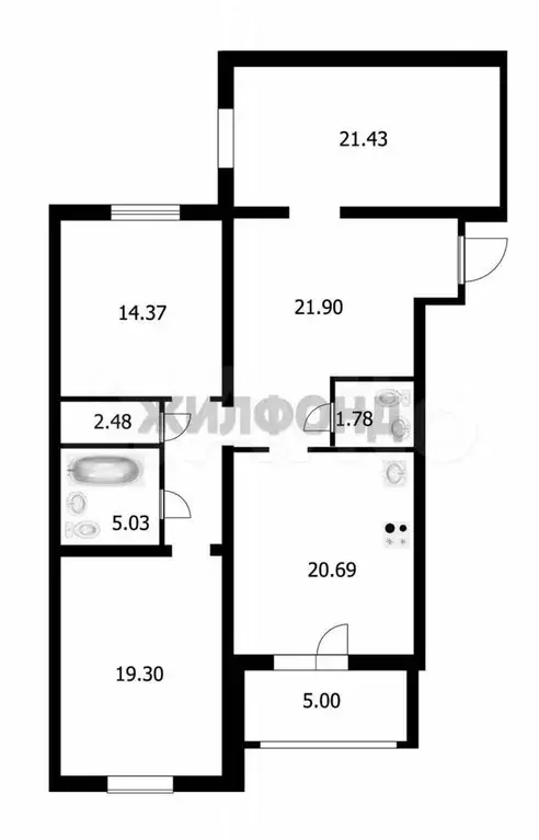 3-к. квартира, 111,9 м, 5/9 эт. - Фото 0