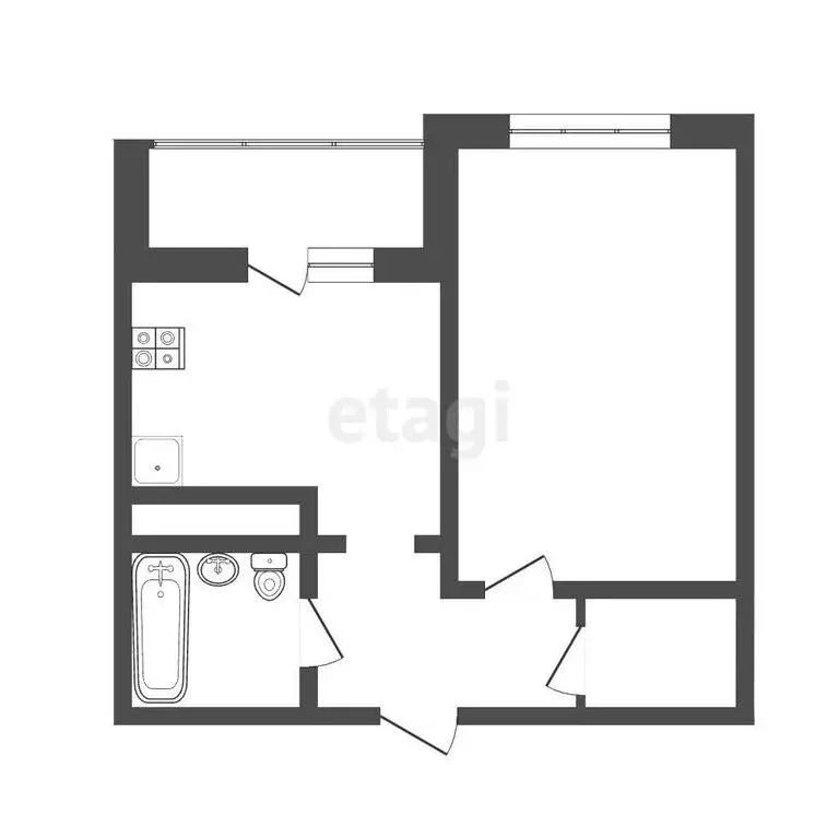 1-комнатная квартира: Дмитров, микрорайон имени В.Н. Махалина, 36 ... - Фото 1