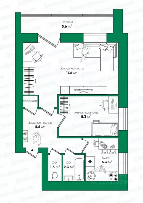 2-к кв. Кировская область, Киров ул. Молодой Гвардии, 70 (46.6 м) - Фото 2
