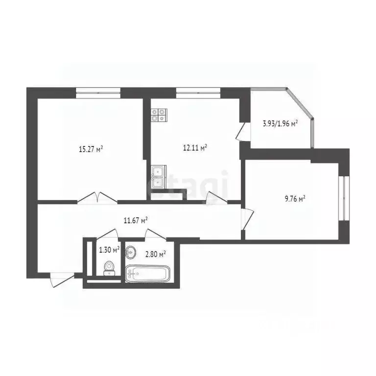 2-к кв. Ростовская область, Ростов-на-Дону Днепровский пер., 117с2 ... - Фото 1