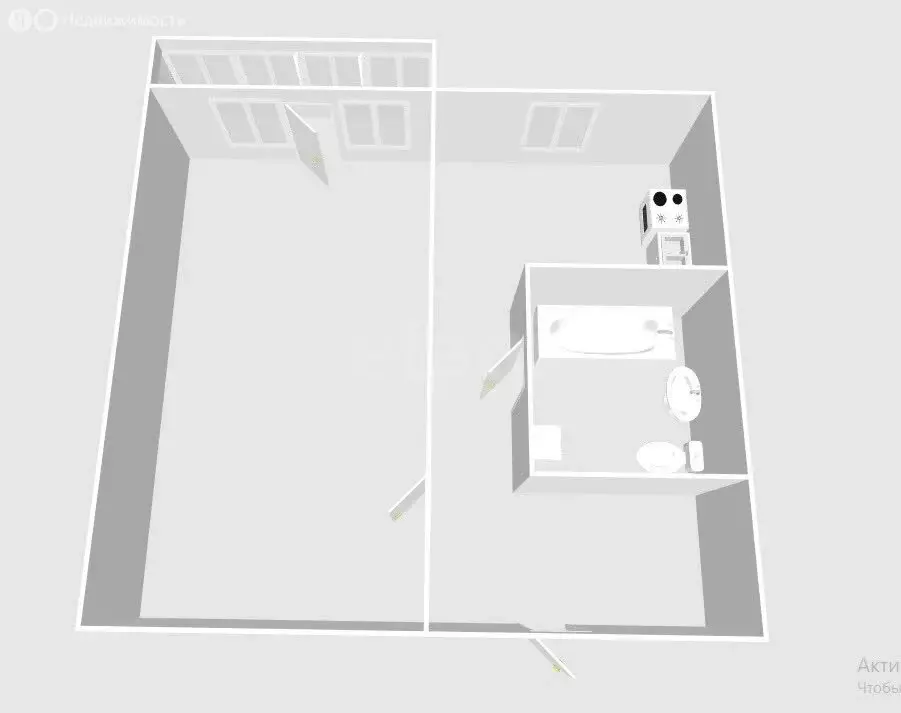 1-комнатная квартира: Оха, Охотская улица, 9 (38.6 м) - Фото 1