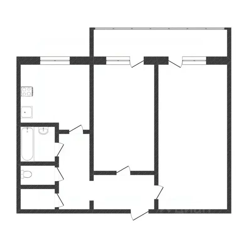 2-к кв. Тюменская область, Тюмень ул. Монтажников, 16 (53.7 м) - Фото 1