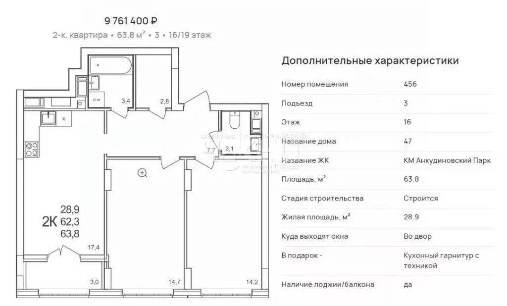 2-к кв. Нижегородская область, Нижний Новгород д. Анкудиновка, ул. ... - Фото 2