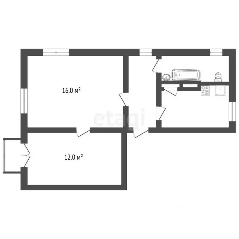 2-к кв. Московская область, Воскресенск ул. Мичурина, 4 (44.0 м) - Фото 1