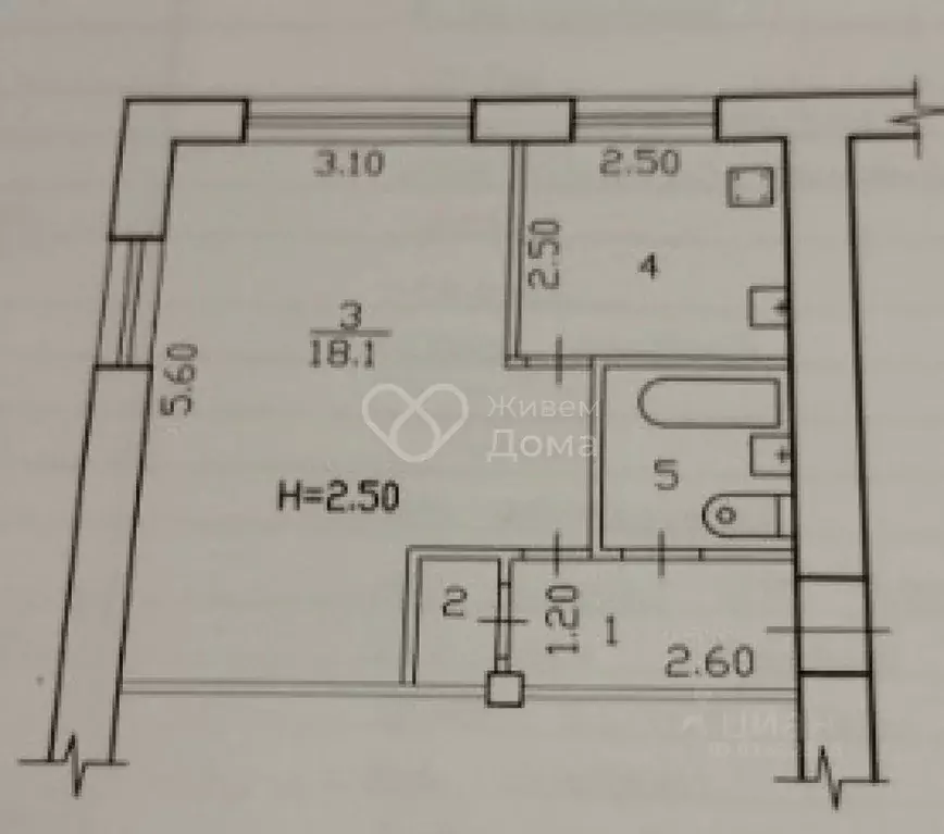 1-к кв. Волгоградская область, Волгоград ул. Жолудева, 30 (30.9 м) - Фото 2