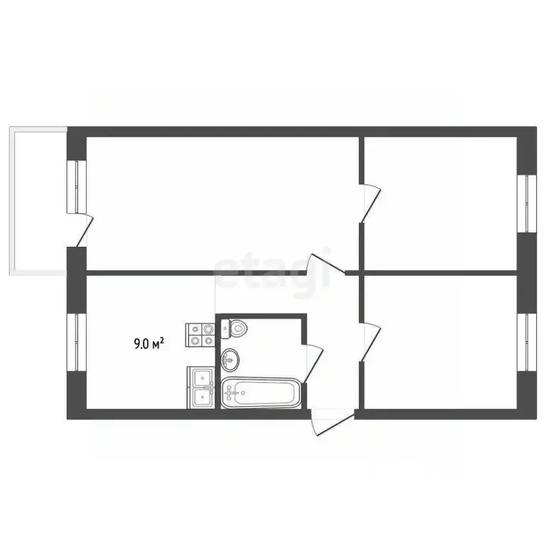 3-к кв. Крым, Ялта ул. Бирюкова, 36 (61.5 м) - Фото 0