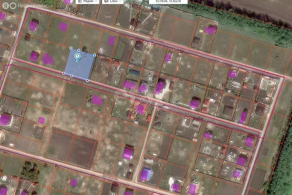 Участок в посёлок Омский, Благодатная улица (15 м) - Фото 1