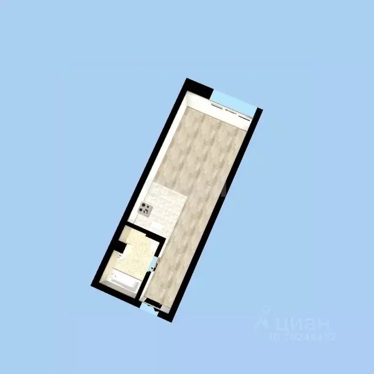 Студия Башкортостан, Уфа ул. Менделеева, 137к3 (26.0 м) - Фото 2