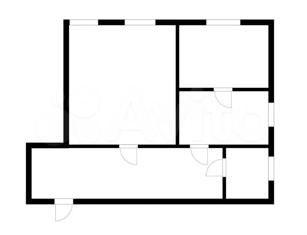 2-к. квартира, 49 м, 1/2 эт. - Фото 0
